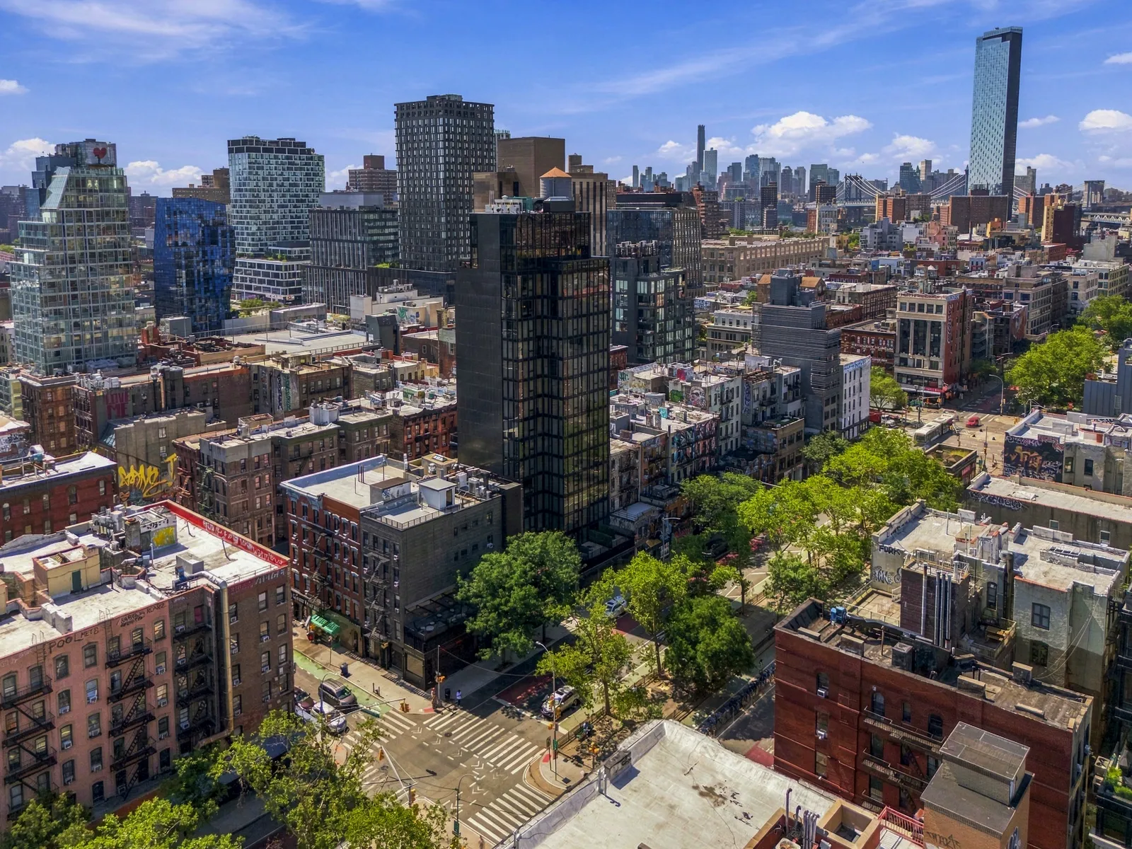 Aerial drone photo of 79 Rivington Street, New York — by RealtaSnap