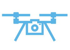 Drone icon representing RealtaSnap's aerial photography and videography services for real estate.