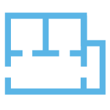 2D floor plan icon representing RealtaSnap's detailed and accurate real estate floor plan creation services.