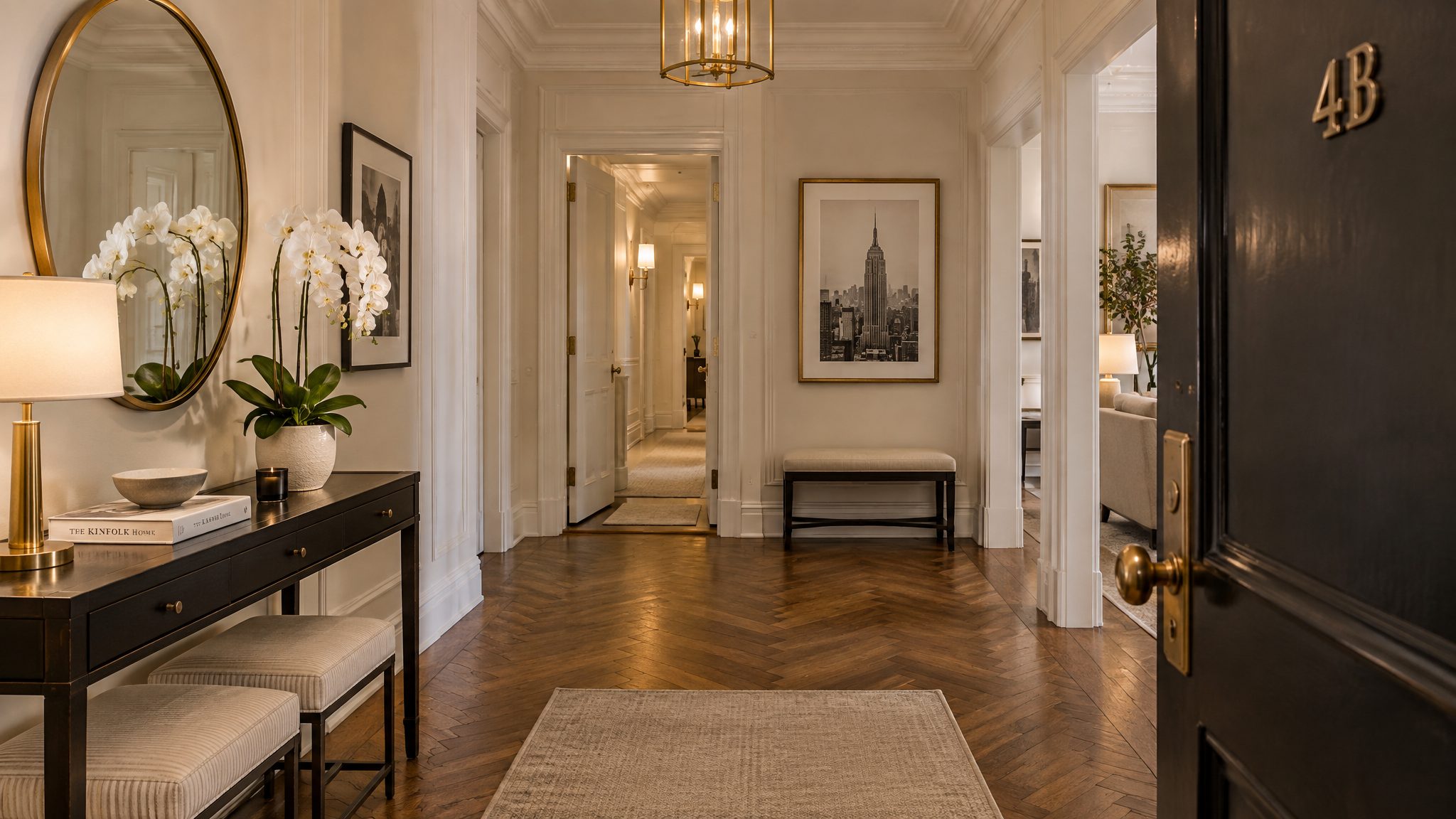 Bright, welcoming entryway in a NYC apartment