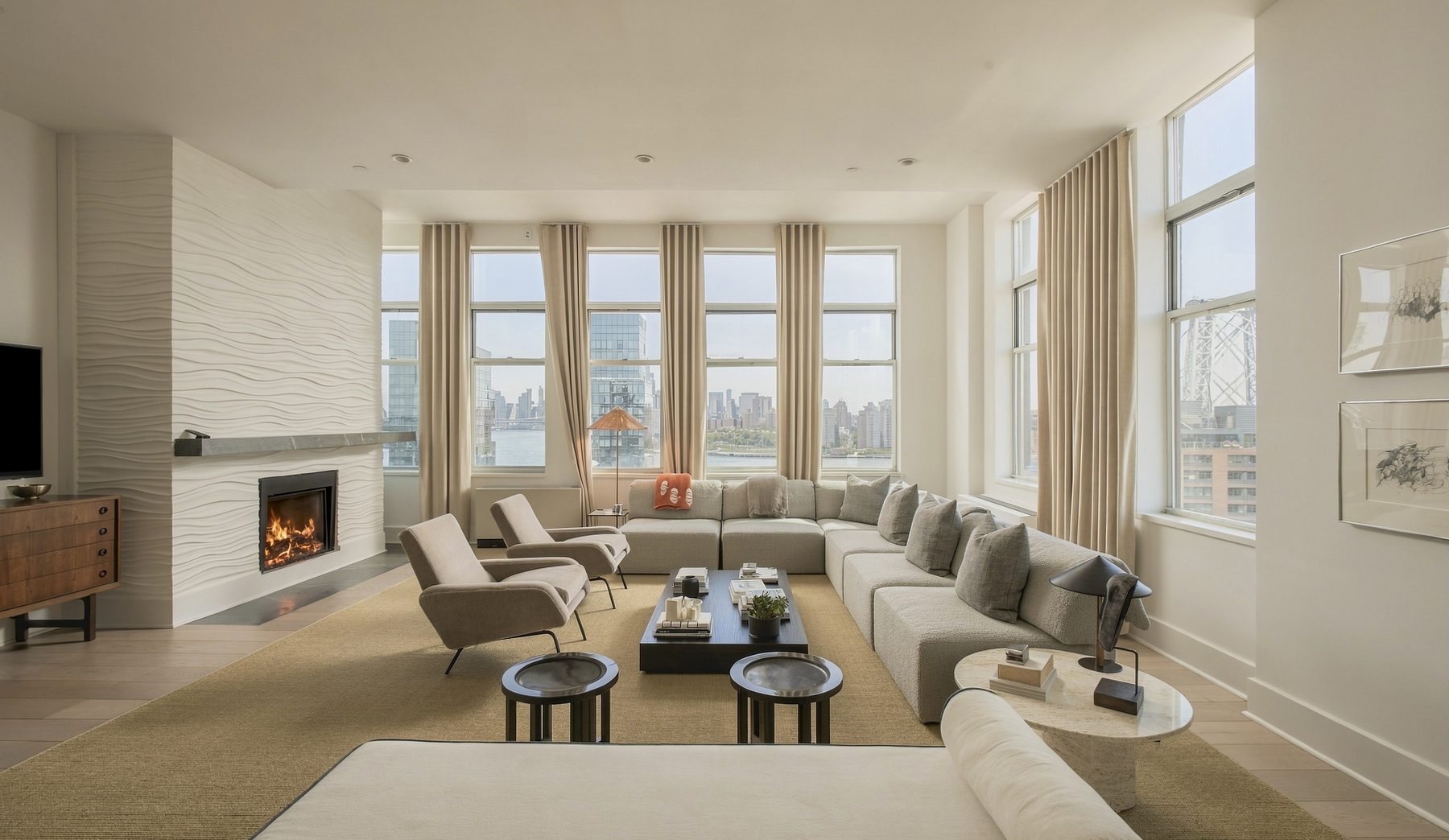 Brooklyn waterfront condo with Manhattan skyline views, photographed by RealtaSnap