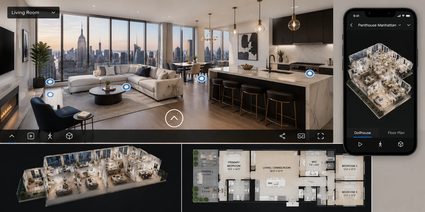 Example of a Matterport 3D real estate virtual tour by RealtaSnap