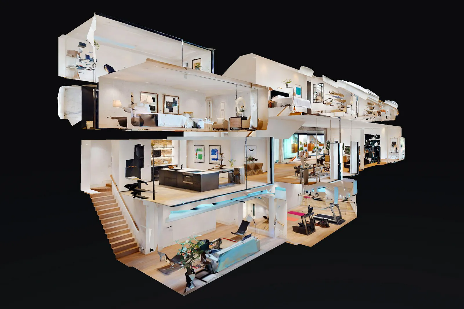 Matterport Dollhouse 3D floor view of a real estate property, by RealtaSnap